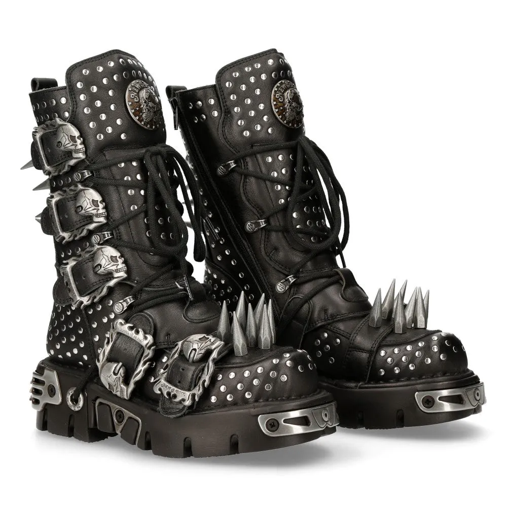 1535-S1 Punk High Boots With Metal Spikes Cold Trek sports