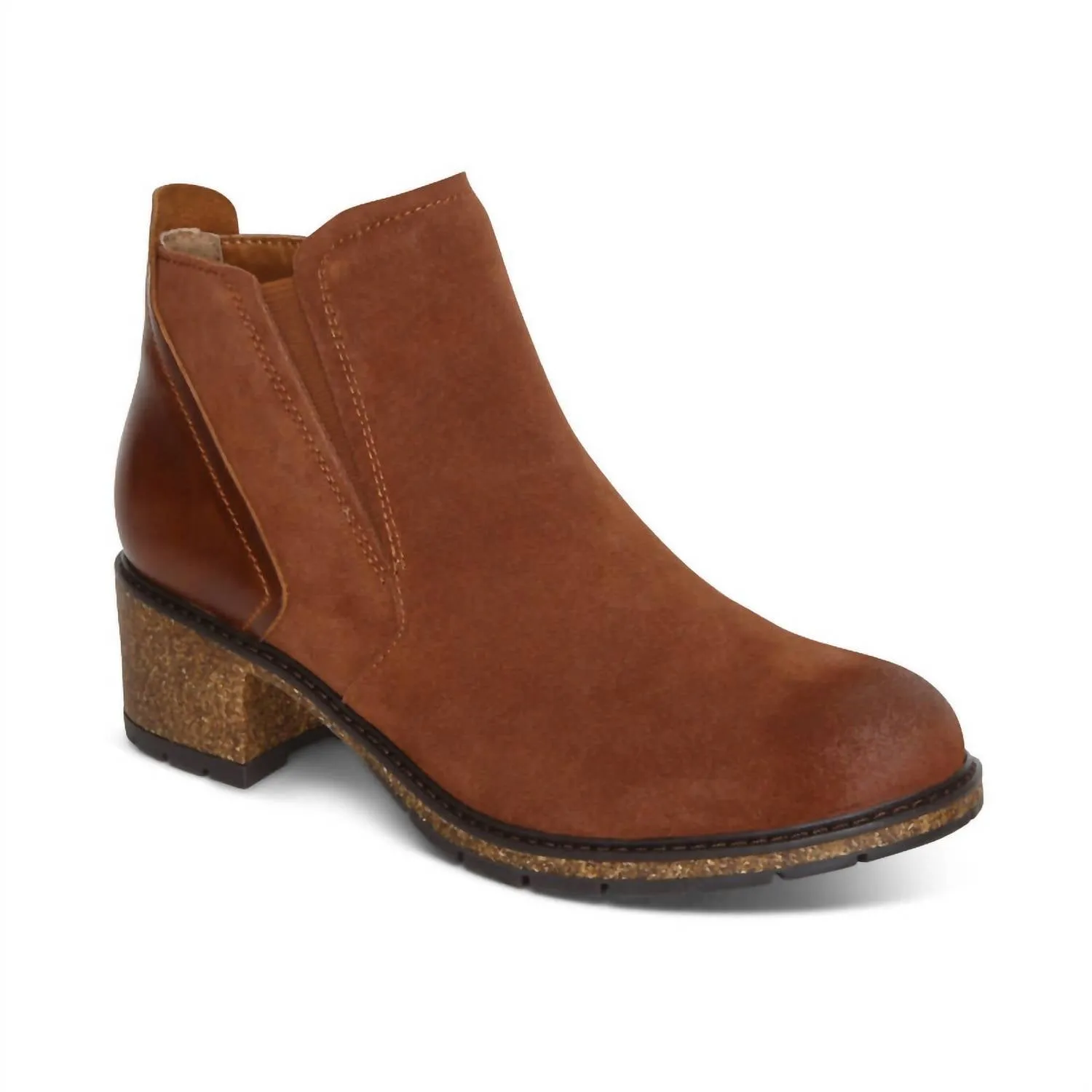 Women's Frankie Boot In Caramel Cafe Memory Foam Footbed