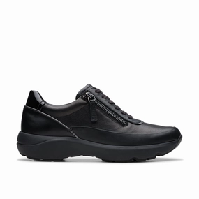 proven Comfort Molding Clarks Tivoli Zip in Black Leather