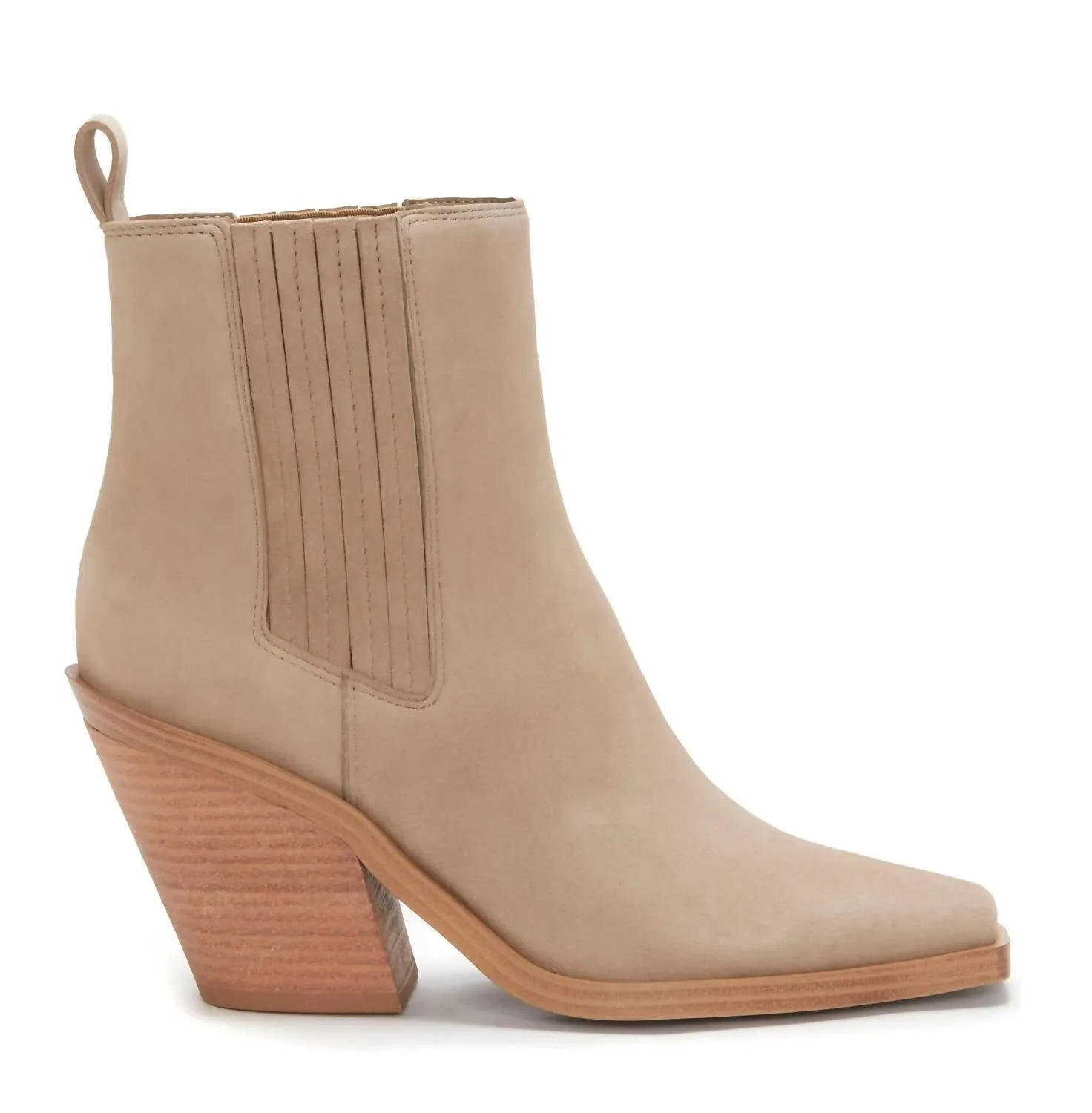 Trendy Vibe Ackella Bootie In Truffle Taupe Suede