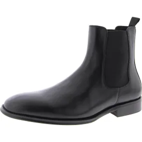 PU Adamo Mens Pull On Round Toe Chelsea Boots