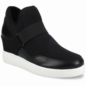 Fantastic features Journee Womens Damari High Top Stretch Wedge Sneaker