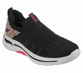 Skechers Go Walk Arch Fit Fun Times 124478-BKMT Womens 8.5 Slip-On Shoes EEE4094 shock - absorbing footwear Hyper Durable Outsole Compound