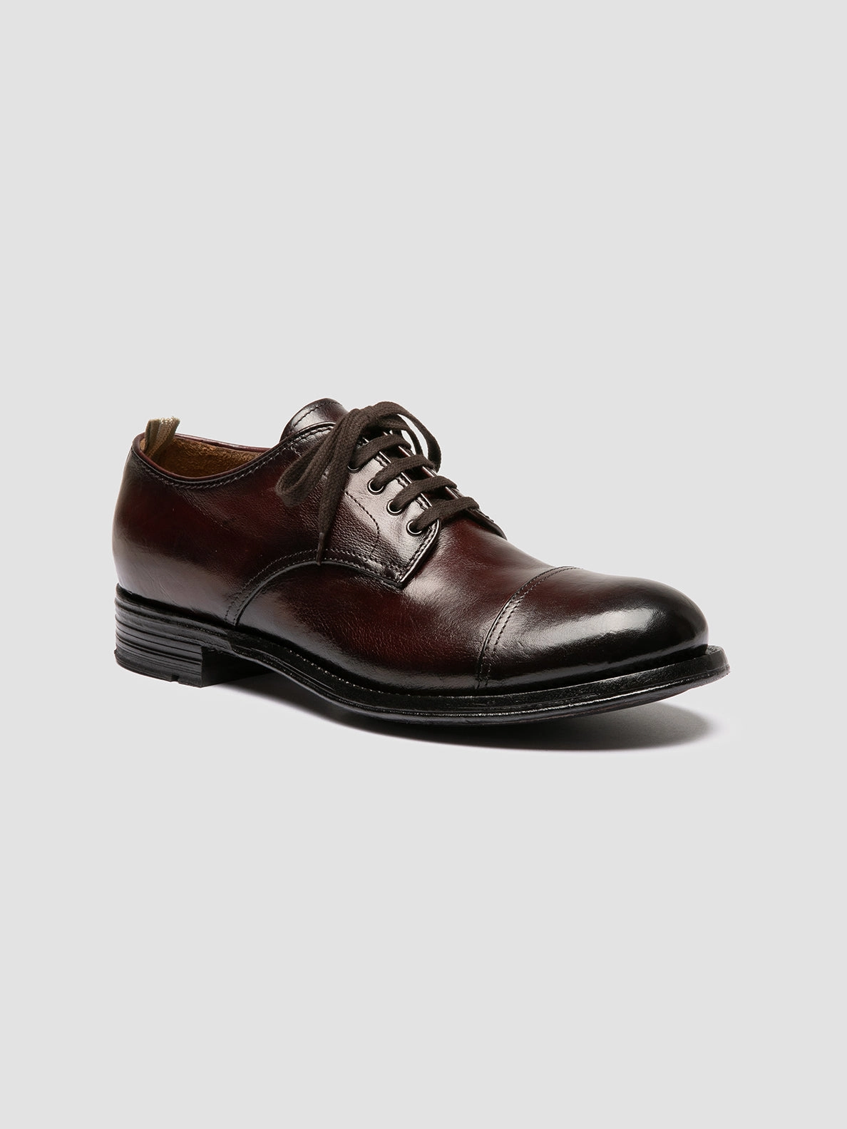 Good Arch Support ADMIRAL 008 - Burgundy Leather Derby Shoes