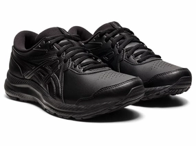 Flexible Groove System racquetball player shoes Asics Gel-Contend Walker 1132A056-001 Womens 5 Wide Black Running Shoes EEE4295