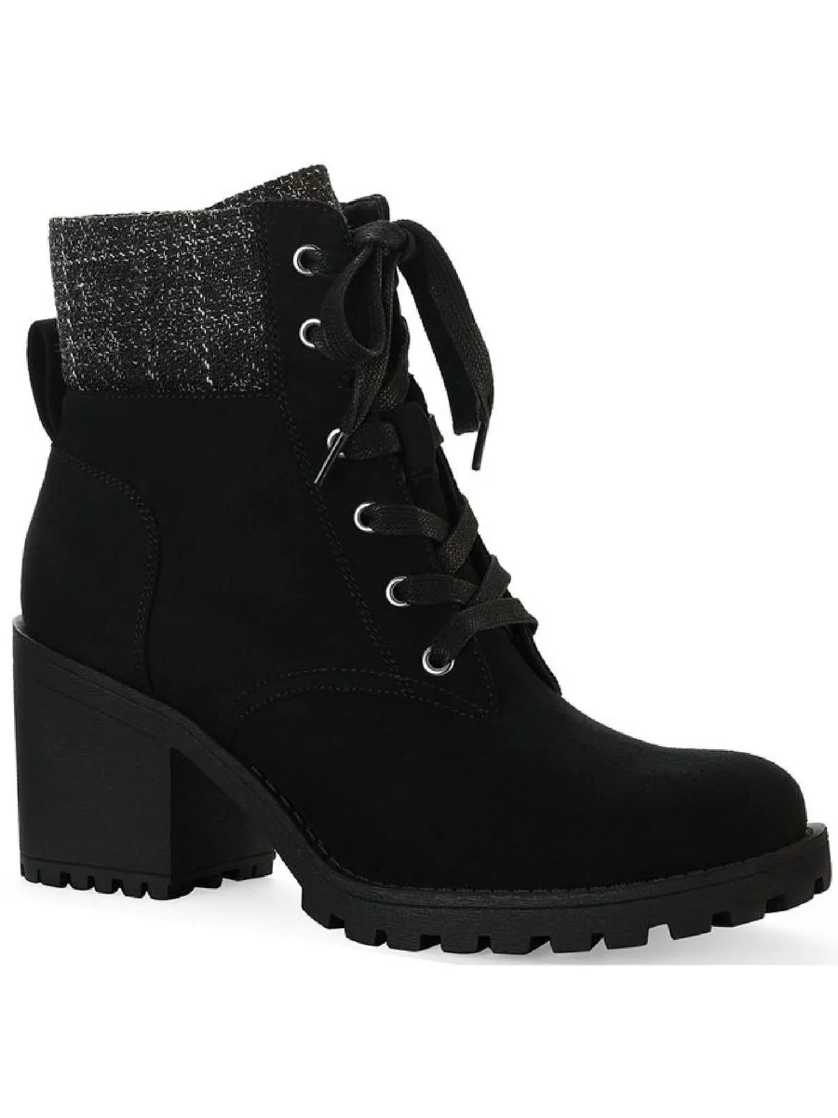 Romina Womens Knit Ankle Combat & Lace-up Boots Versatile Look Trail Ready