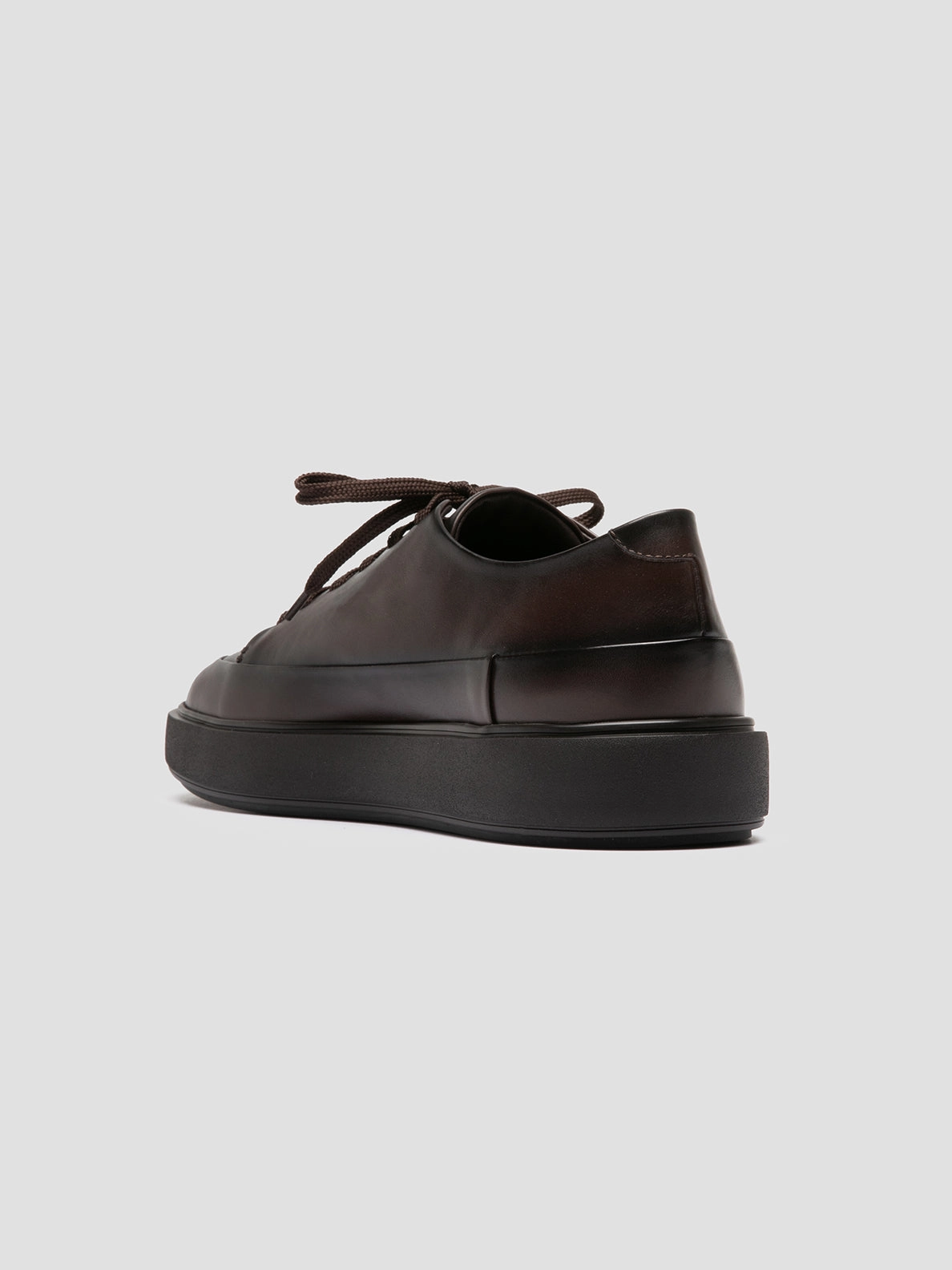 RELEASE 001 - Dark Brown Leather Sneakers Thermal Molded Midsole Rubber Sole