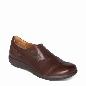 Aetrex Women's Karina Slip On in Brown Color Pop