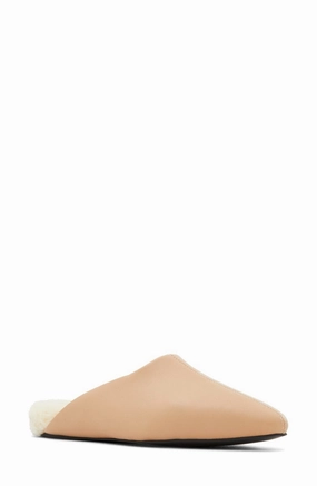 Who What Wear Ella Womens  Mule Tan Faux Fur Casual Slip On Shoes JOBB1975 beach - runner Internal Support Sling