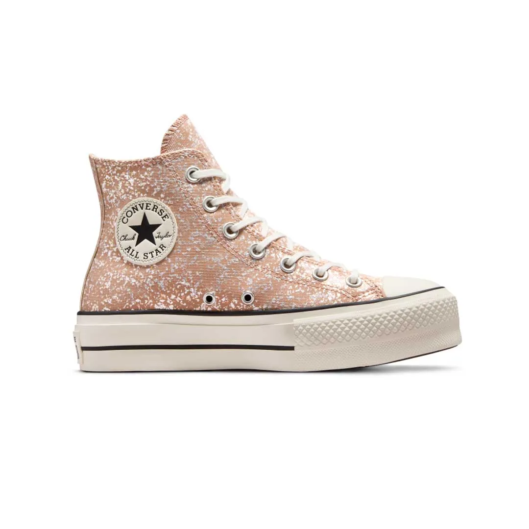 Speedy Walk Run Style Converse - Women's Chuck Taylor All Star Lift Platform Glitter High Top Shoes (A09422C)