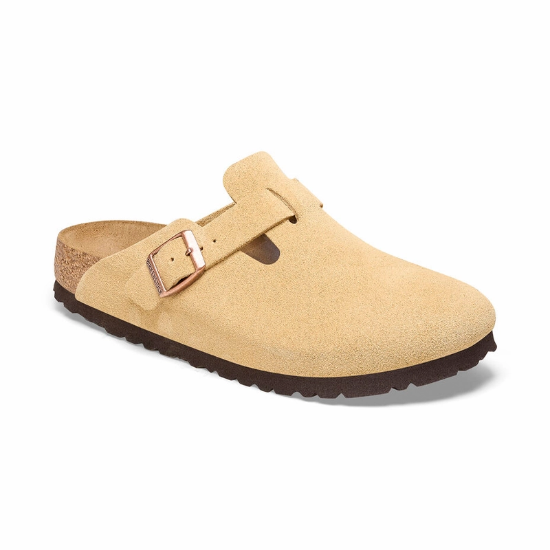 Women's Boston Narrow Latte Cream Suede Functional Look Stay Comfy