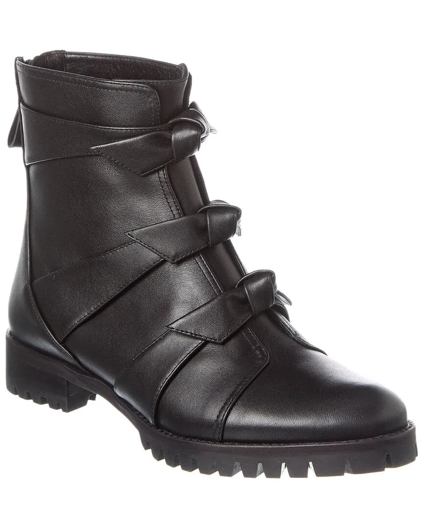 buckle Lace-up Alexandre Birman Lolita Leather Combat Bootie