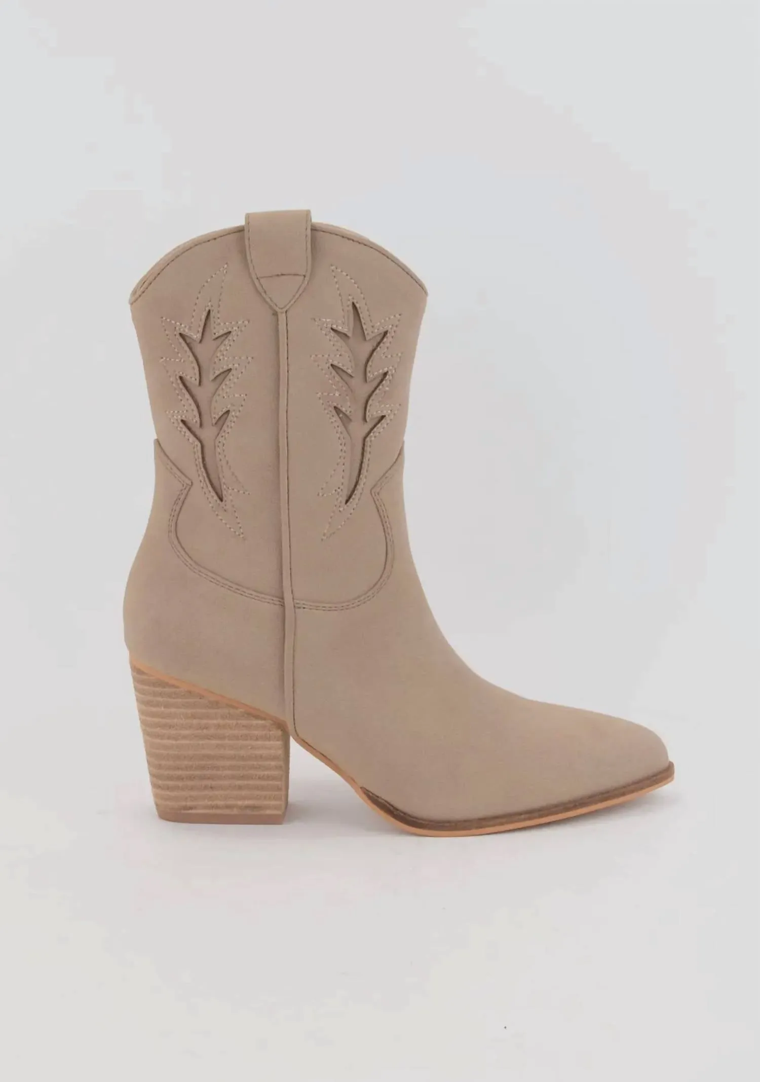 Women's Western Glam Cowboy Booties In Taupe Dynamic Arch Support Urban Explorer