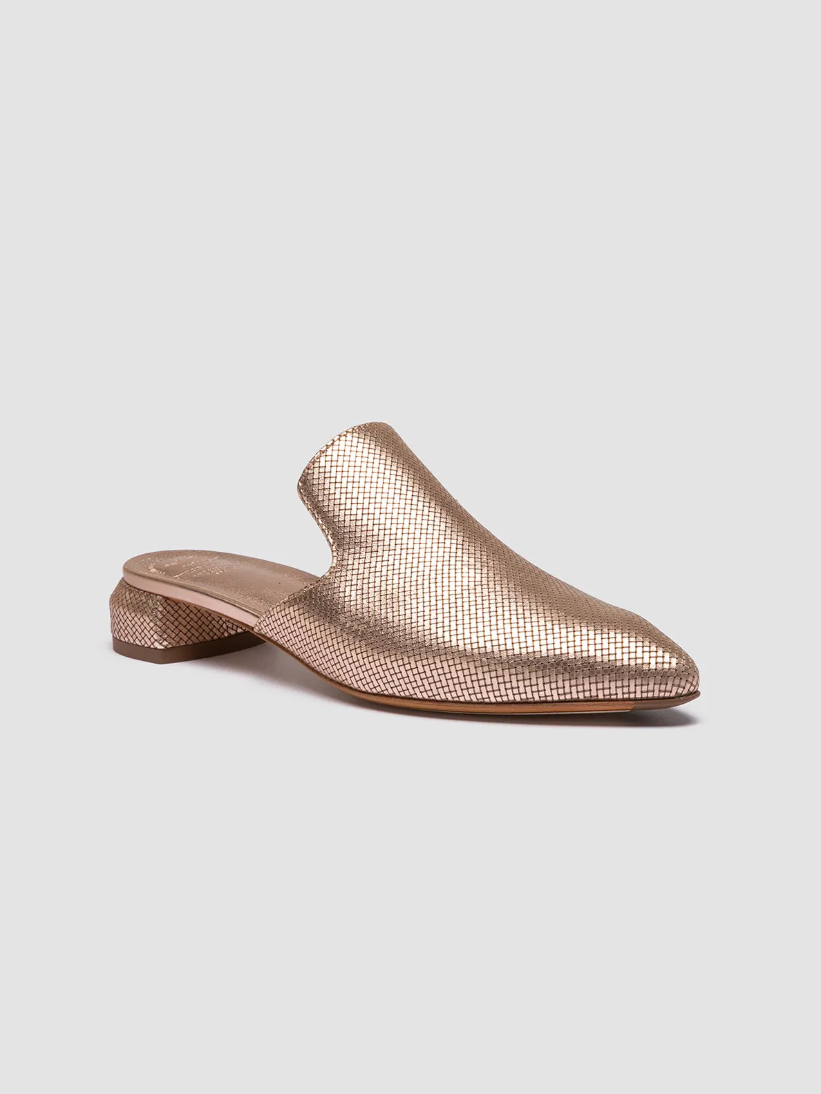 SAGE 106 - Pink Leather Mule Comfortable Outsole
