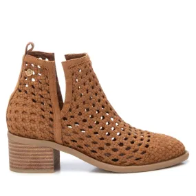 Noise Reducing Heel Subtle design Women's Braided Ankle Booties By XTI
