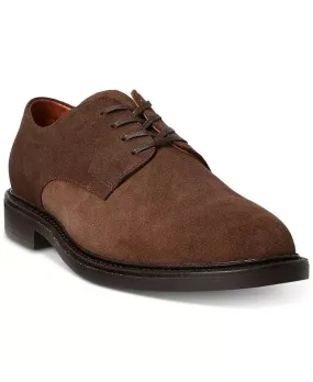 Polo Ralph Lauren Asher Mens  Brown Suede Lace Up Derby Dress Shoes ZPO3856 Icon Edge Basic Comfort