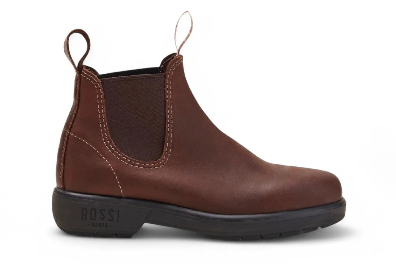 Summer Hike Ventilation Perforations Rossi 303 Endura Redwood Brown Leather Chelsea Boots