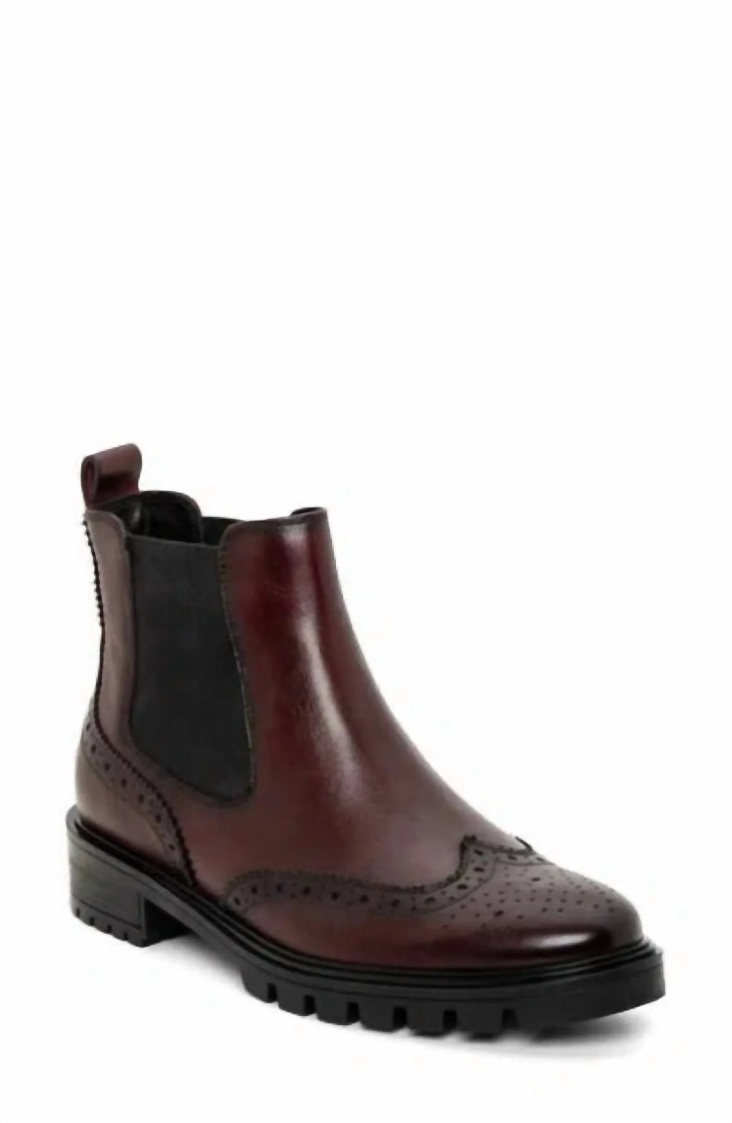 High Arch Quick Lace System Women's Tulip Chelsea Boots In Amarone