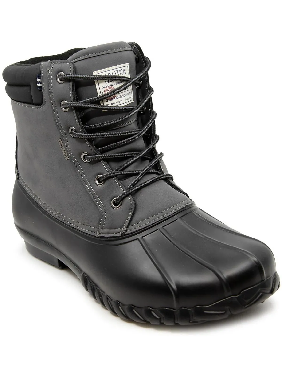 Channing Mens Faux Leather Lace-Up Winter & Snow Boots Daily Commuter Street Ready