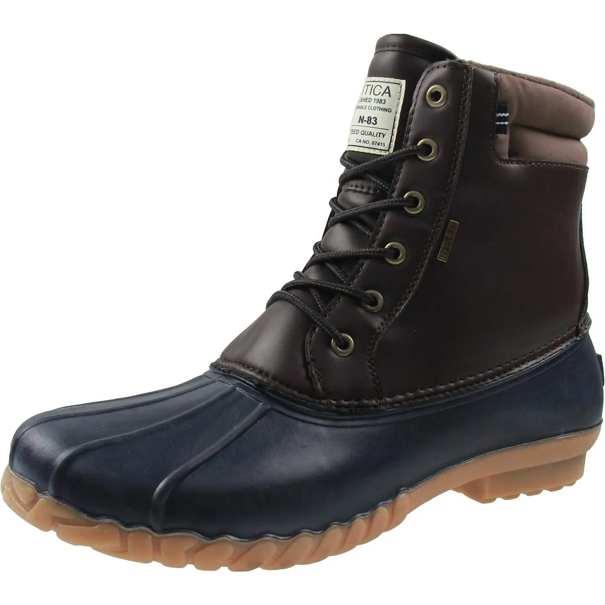 All Day Comfort Design All Day Use Channing Mens Faux Leather Lace-Up Winter & Snow Boots