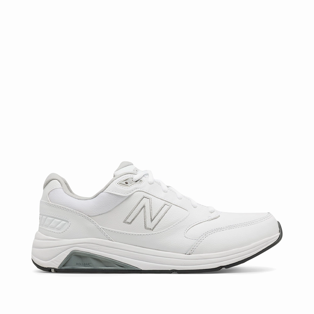 New Balance Men's 928v3 Leather Sneaker in White Fresh Ride Cushion Feel