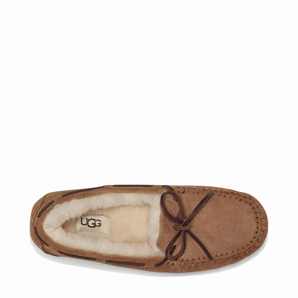 Vegan Easygoing Shoes UGG Women's Dakota Moc Sheepskin Slipper in Chestnut