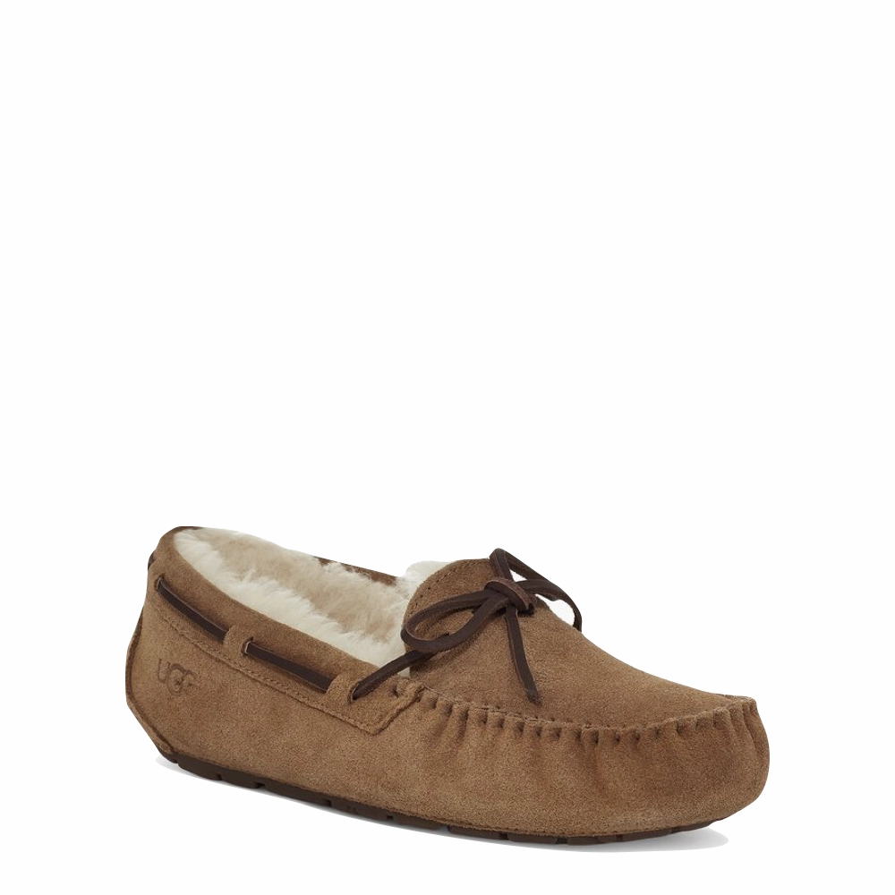 UGG Women's Dakota Moc Sheepskin Slipper in Chestnut Padded Light Foot