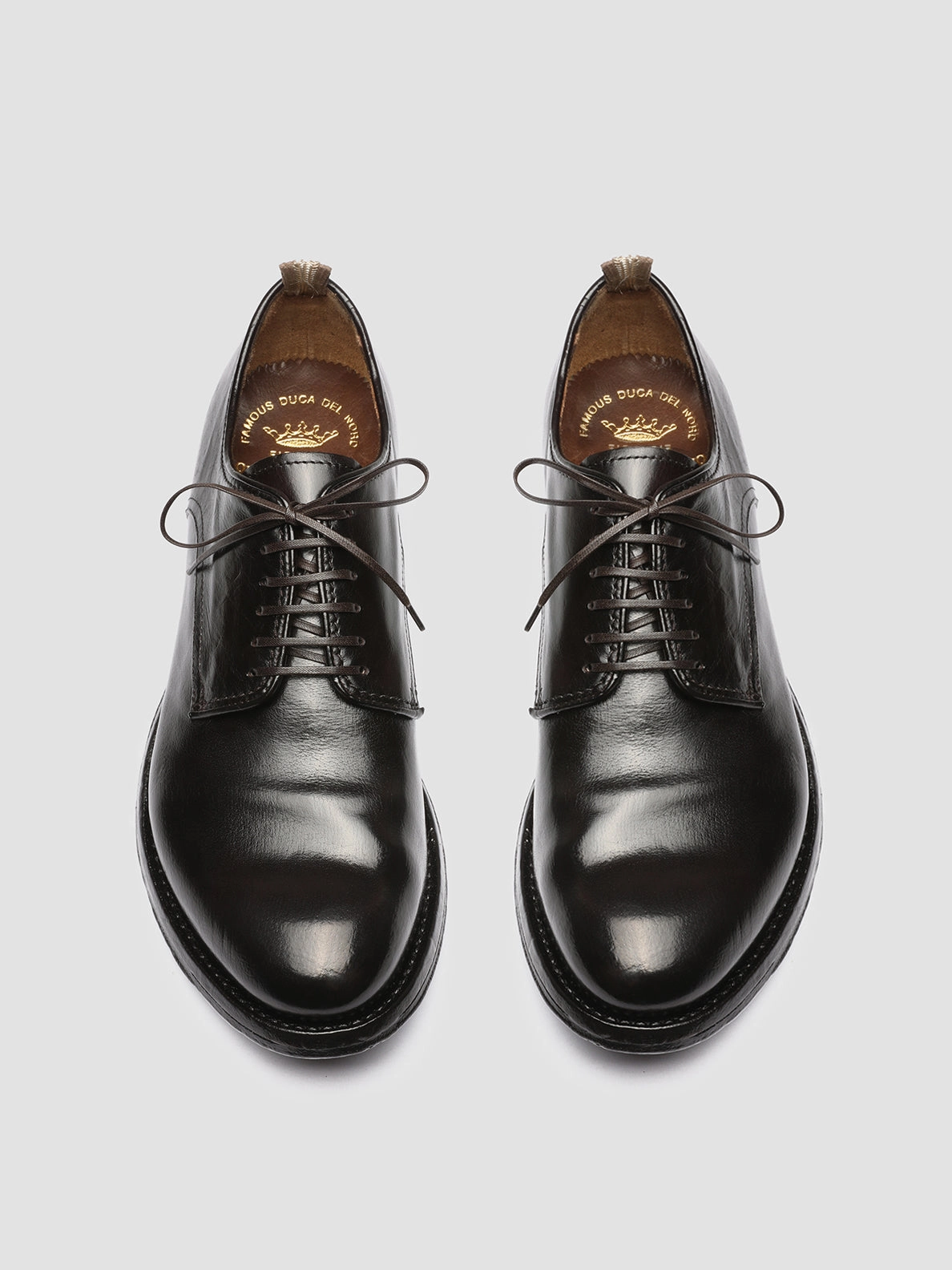 ANATOMIA 012 - Dark Brown Leather Derby Shoes Straight Cut Korean Shade