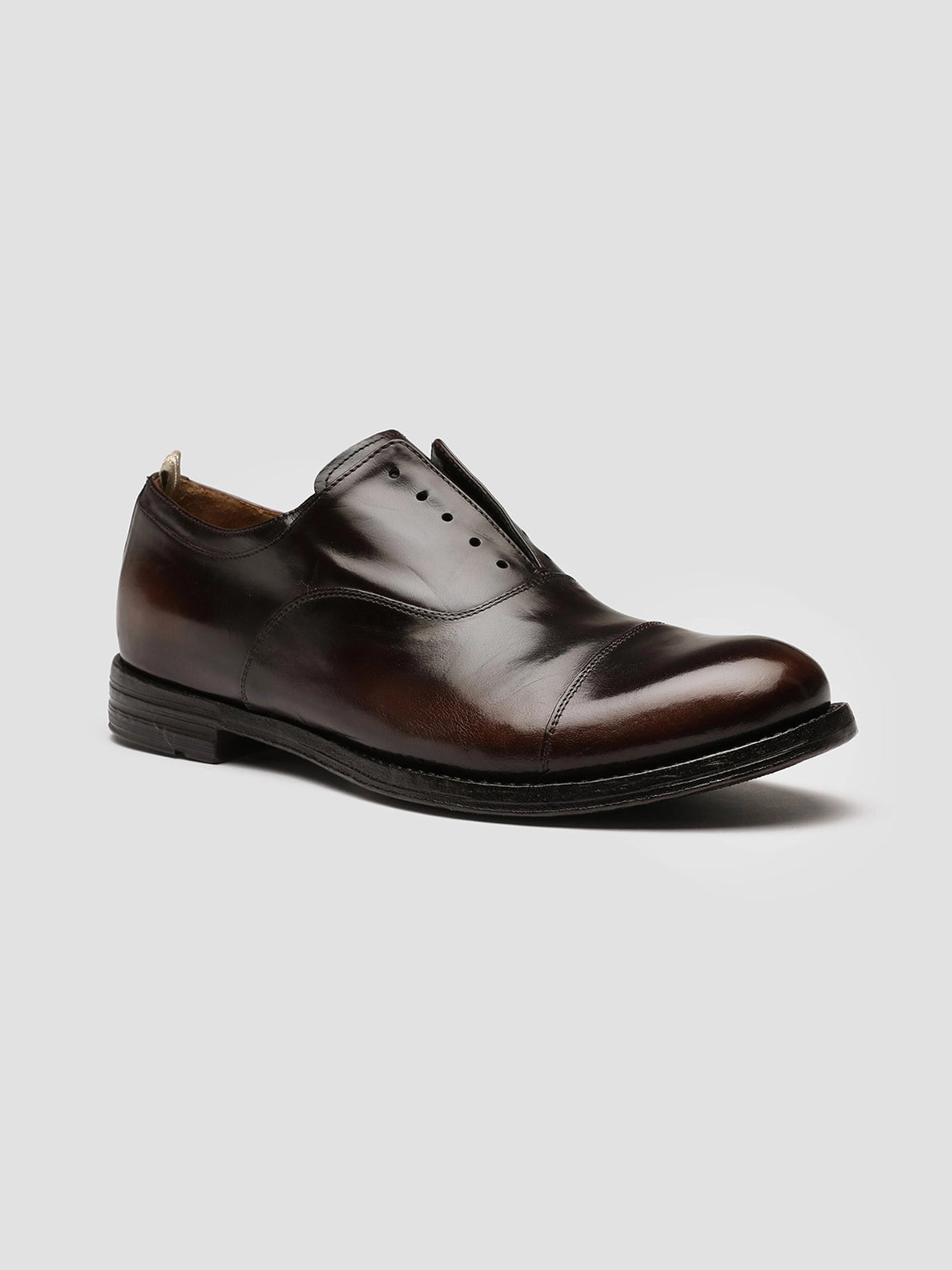 ANATOMIA 015 - Brown Leather Oxford Shoes Dust Safe Dark Hue
