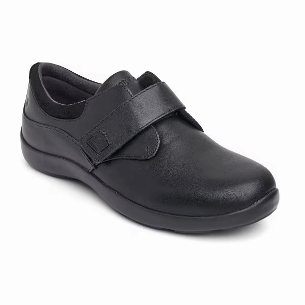 Early morning essential hydro - resistant - feature shoes Anodyne No. 63 Women's US 6 Black Leather Comfort Stretch Casual Shoes KHD361