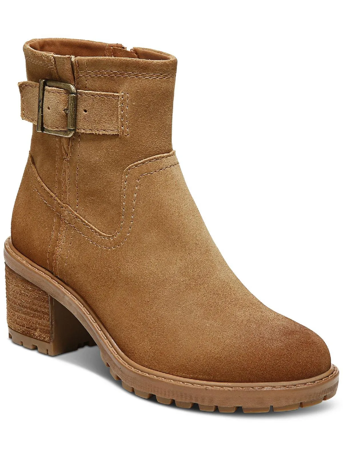 Eco Material Rough Terrain Gannet Womens Zipper Lug Sole Ankle Boots