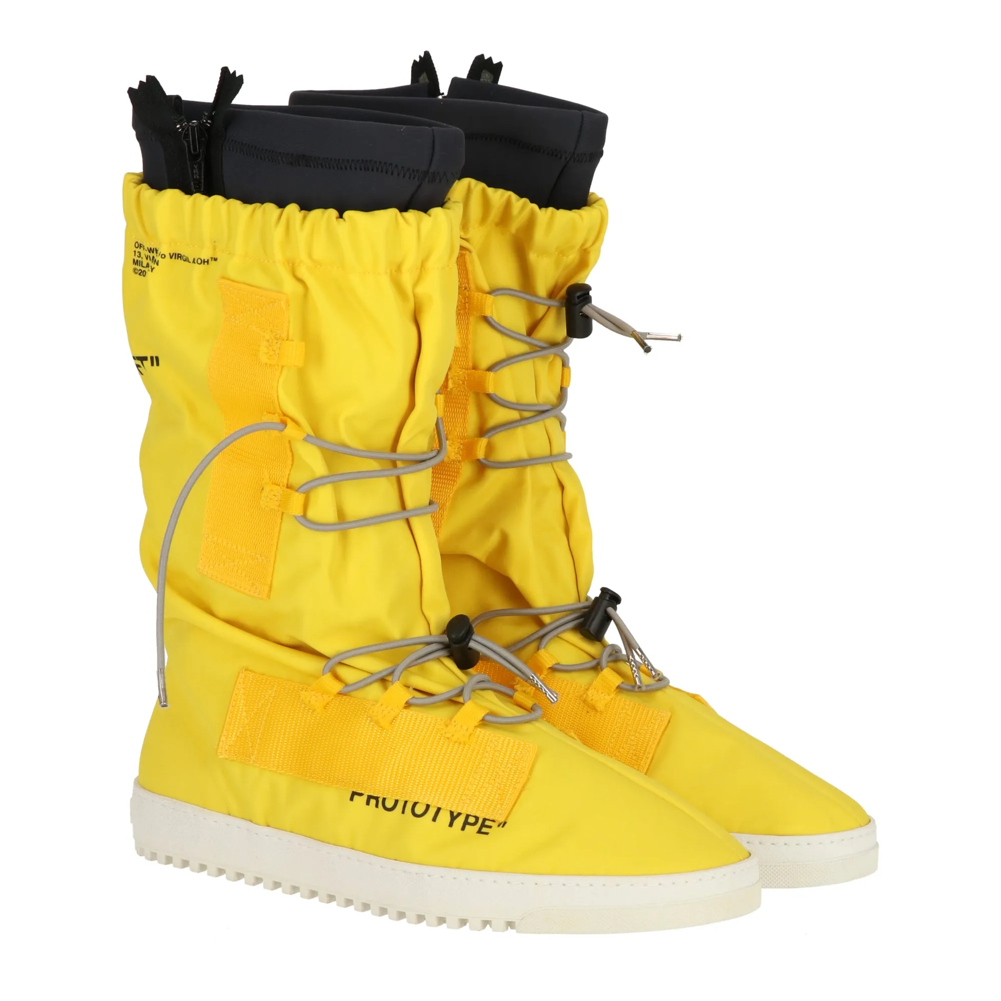 Cushioned Off White Mens Black Multi Boot