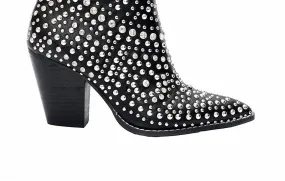 Adjustable Straps Women's Line Dance Bootie In Black