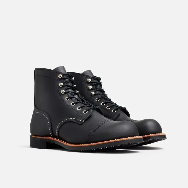 Seamless Comfort Cold Weather Commuter Red Wing Iron Ranger 8084 Men's 6-inch Black Oiled Leather Cap Toe Ankle Boots