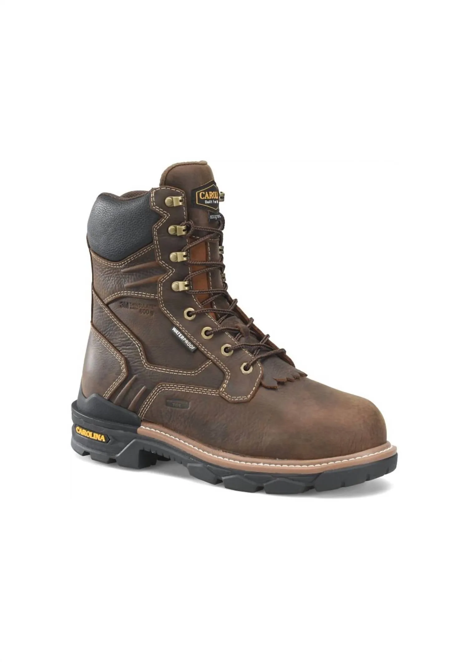 dry surface Urban Edge Men's Contestor 8" Insulated Work Boots In Brown