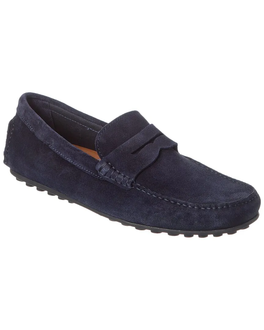 Quick Walk Slip Impact absorption Aquatalia Lucca Weatherproof Suede Loafer