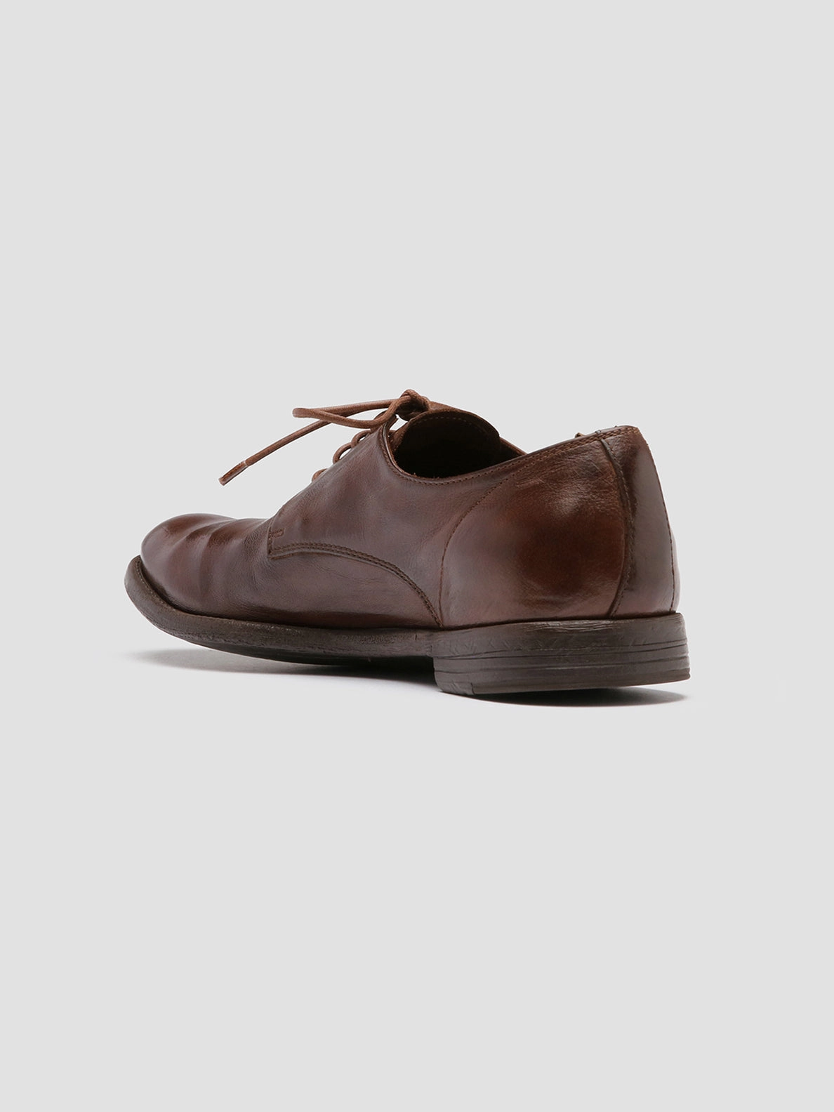 ARC 515 - Brown Leather Derby Shoes Calfskin Upper Full Grain Leather