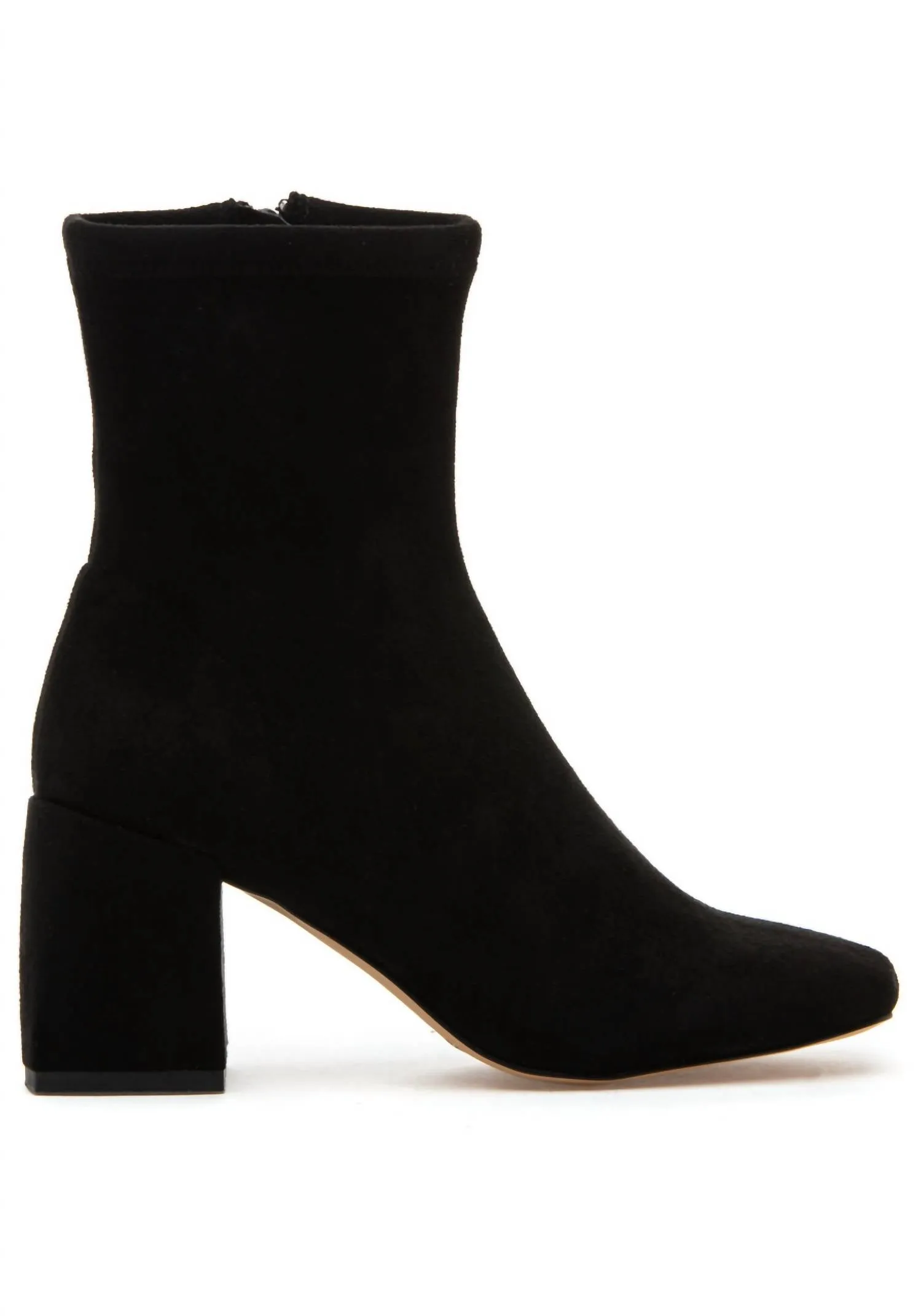 Women's Carina Heeled Ankle Boot In Black Suede Cool Seasons