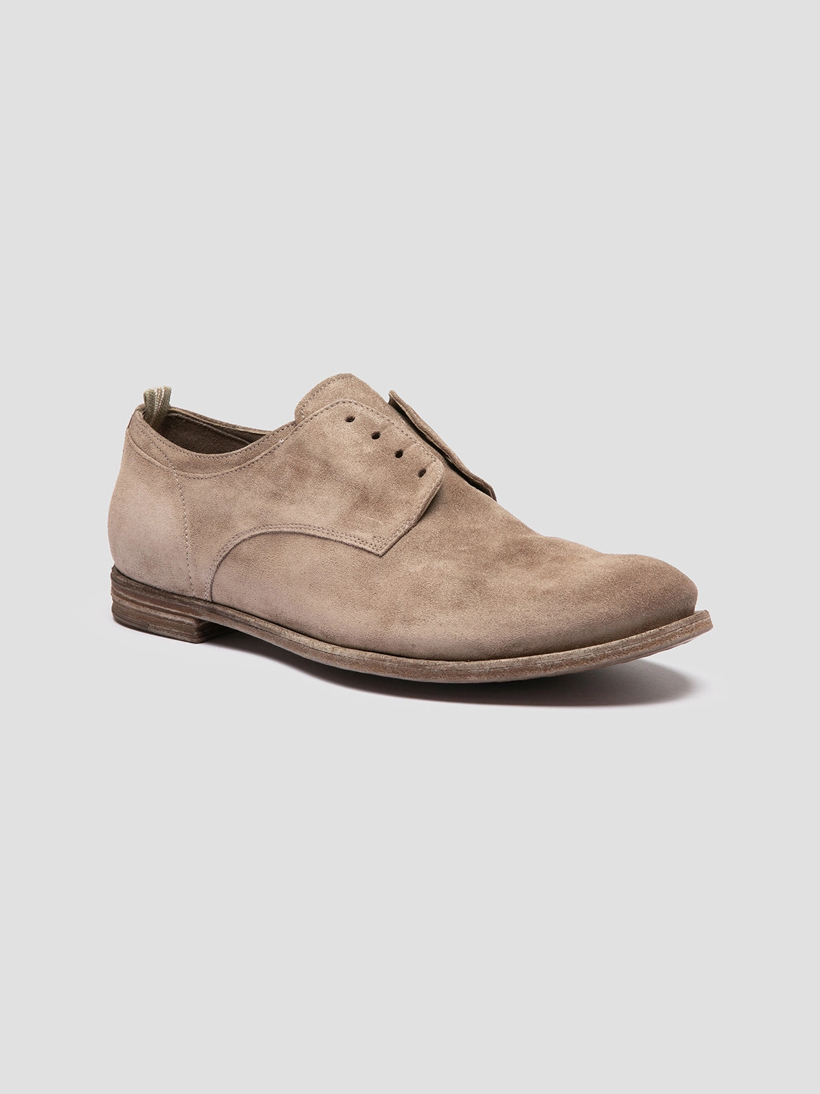 ARCHIVE 500 - Grey Suede Derby Shoes Medium Heel