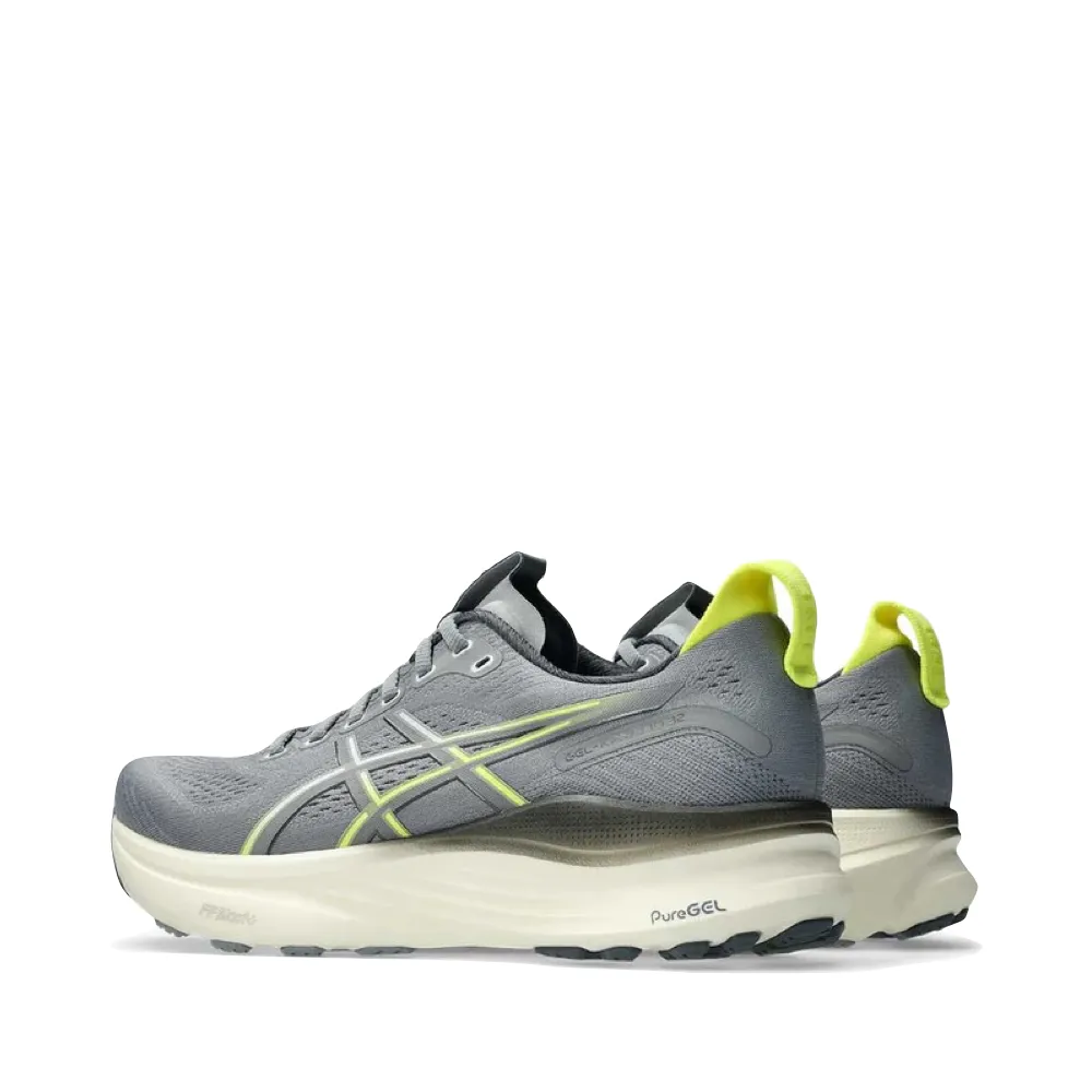 Running Daily Asics Men's GEL-KAYANO 32 Sneaker in Gravel/Citron