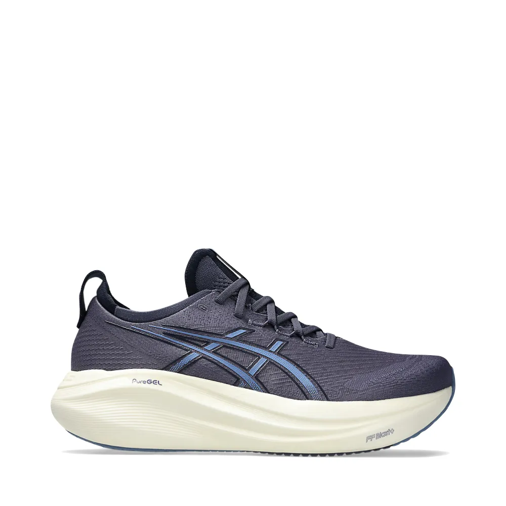 Anti Static Fabric Durability Asics Men's Gel-Nimbus 27 Sneaker in Indigo Fog/Denim Blue