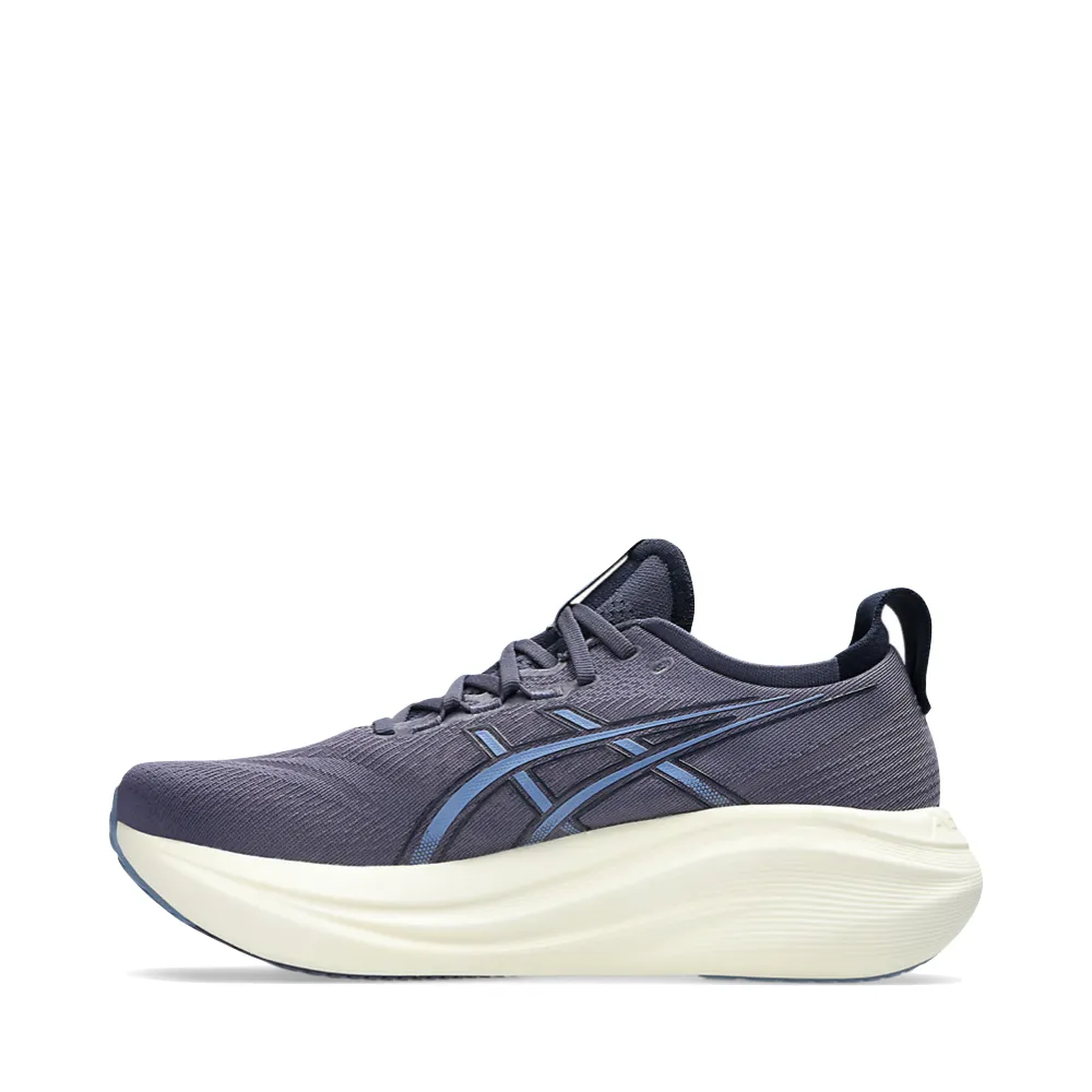 Asics Men's Gel-Nimbus 27 Sneaker in Indigo Fog/Denim Blue Bold Look