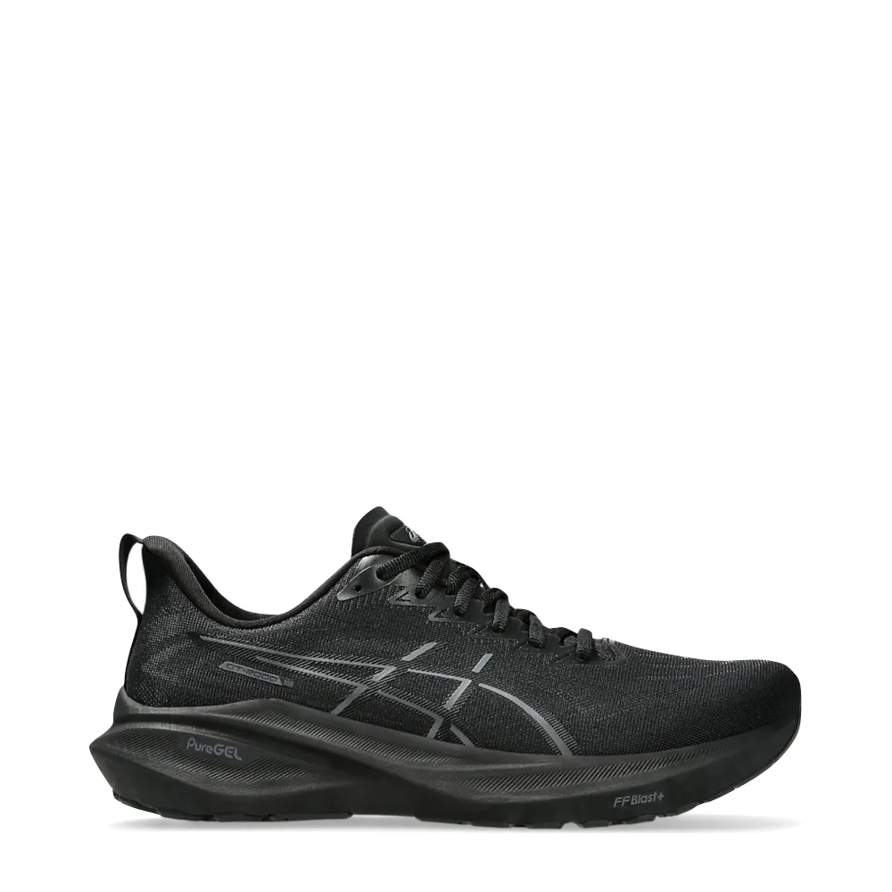 Fit Flex Tensile Heel Pull Tab Asics Men's GT-2000 13 Sneaker in Black/Black