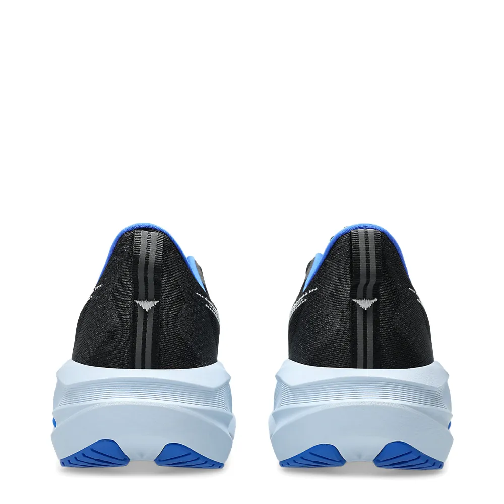 Asics Men's Novablast 5 Sneaker in Black/White Shock Absorption Soles