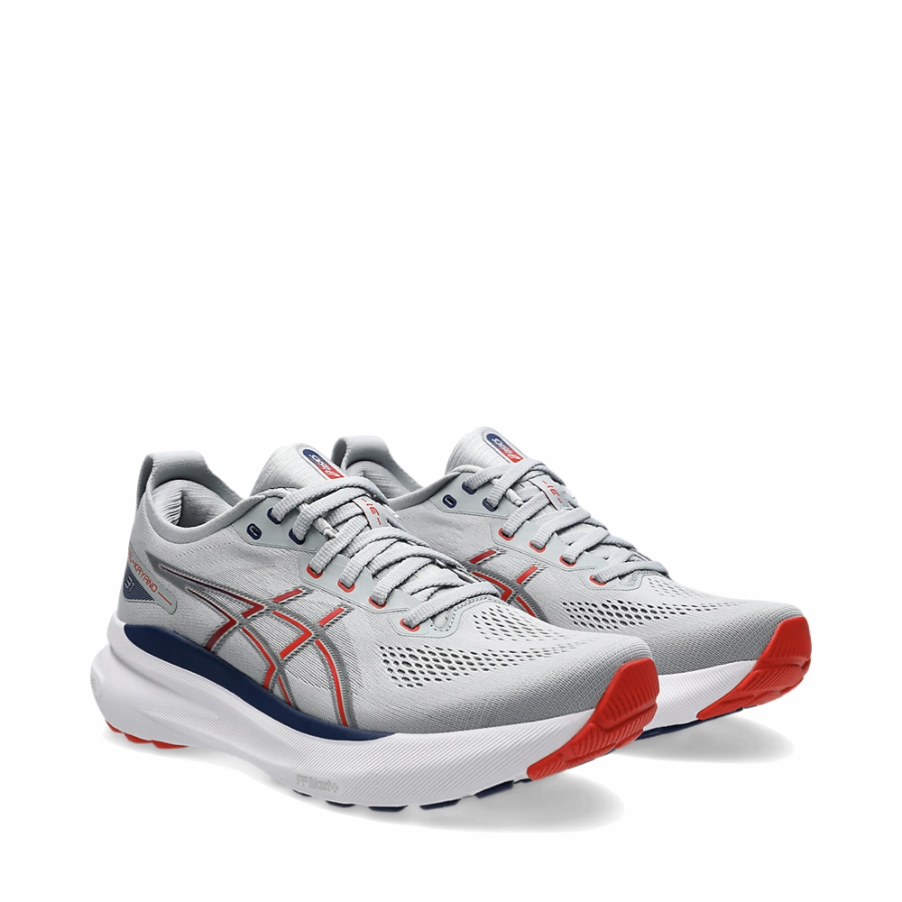 Energy Return System Asics Men's Gel-Kayano 31 Sneaker in Piedmont Grey/Fiery Red
