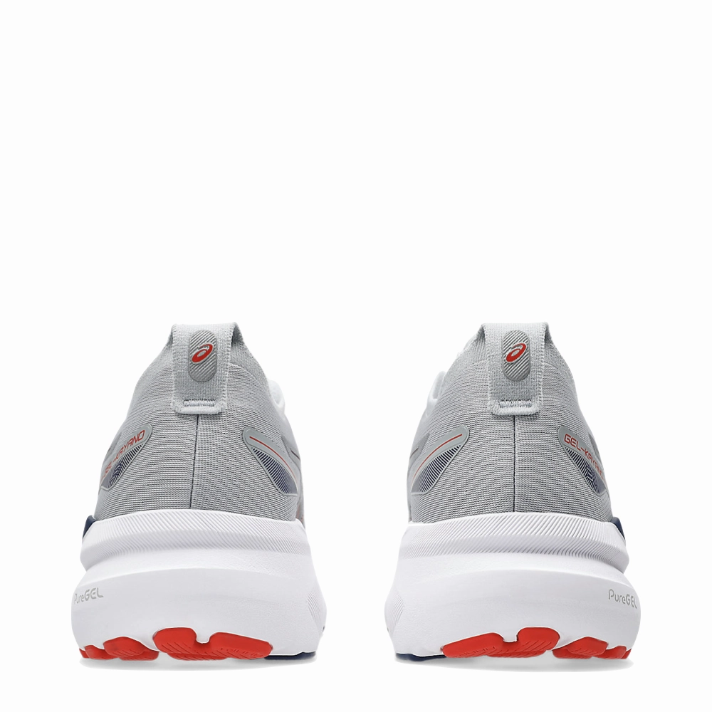 Asics Men's Gel-Kayano 31 Sneaker in Piedmont Grey/Fiery Red Modern Wear
