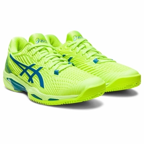 Asics Solution Speed FF 2 Clay 1042A134.300 Womens 10 Green Tennis Shoes EEE4150 Breathable Tongue Design routine