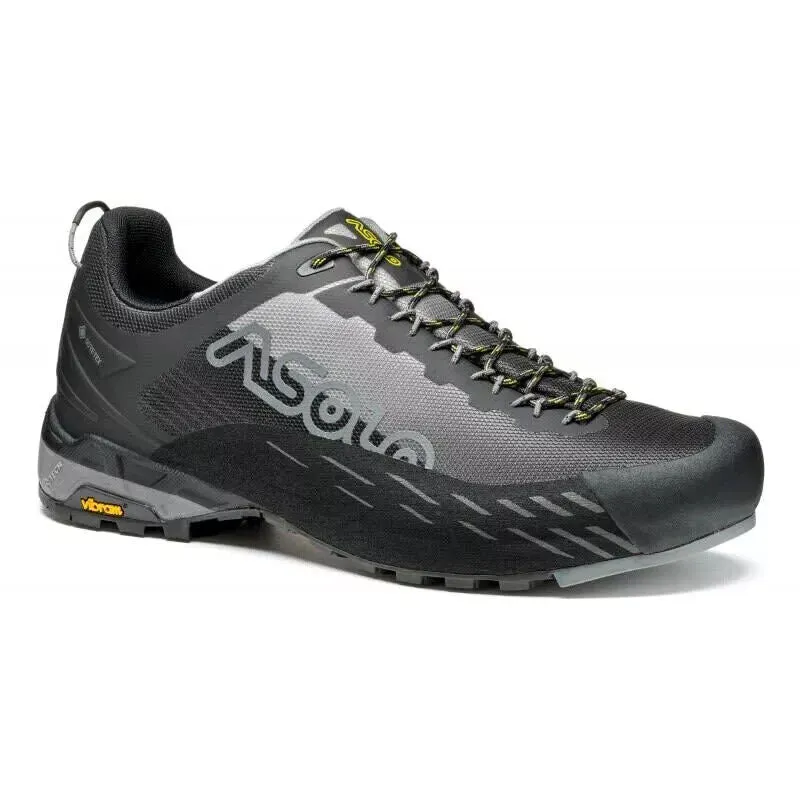 Asolo Eldo GV A01058-385 Men's US 11 Black Gray Waterproof Hiking Shoes ZPO2418 Functional Design Steel Cap