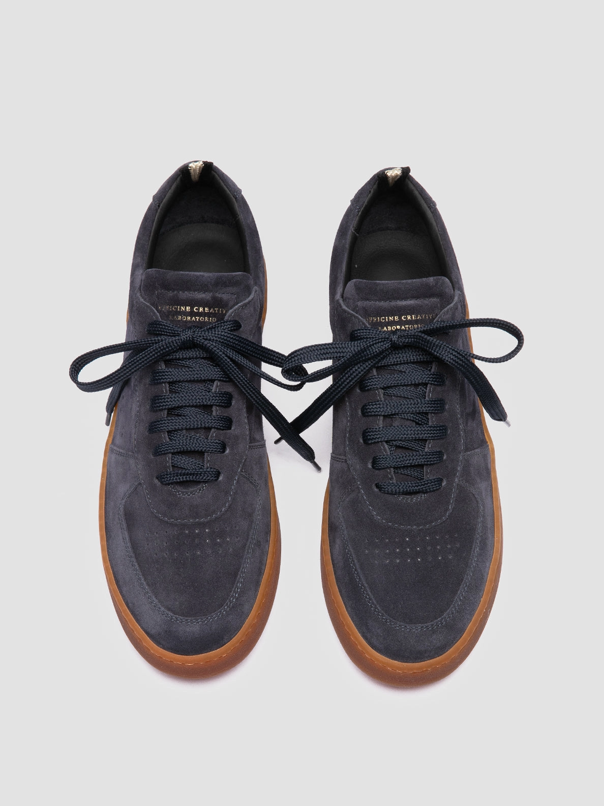 ASSET 001 - Navy Suede Low Top Sneakers Anti Slip Feature Gradient Density
