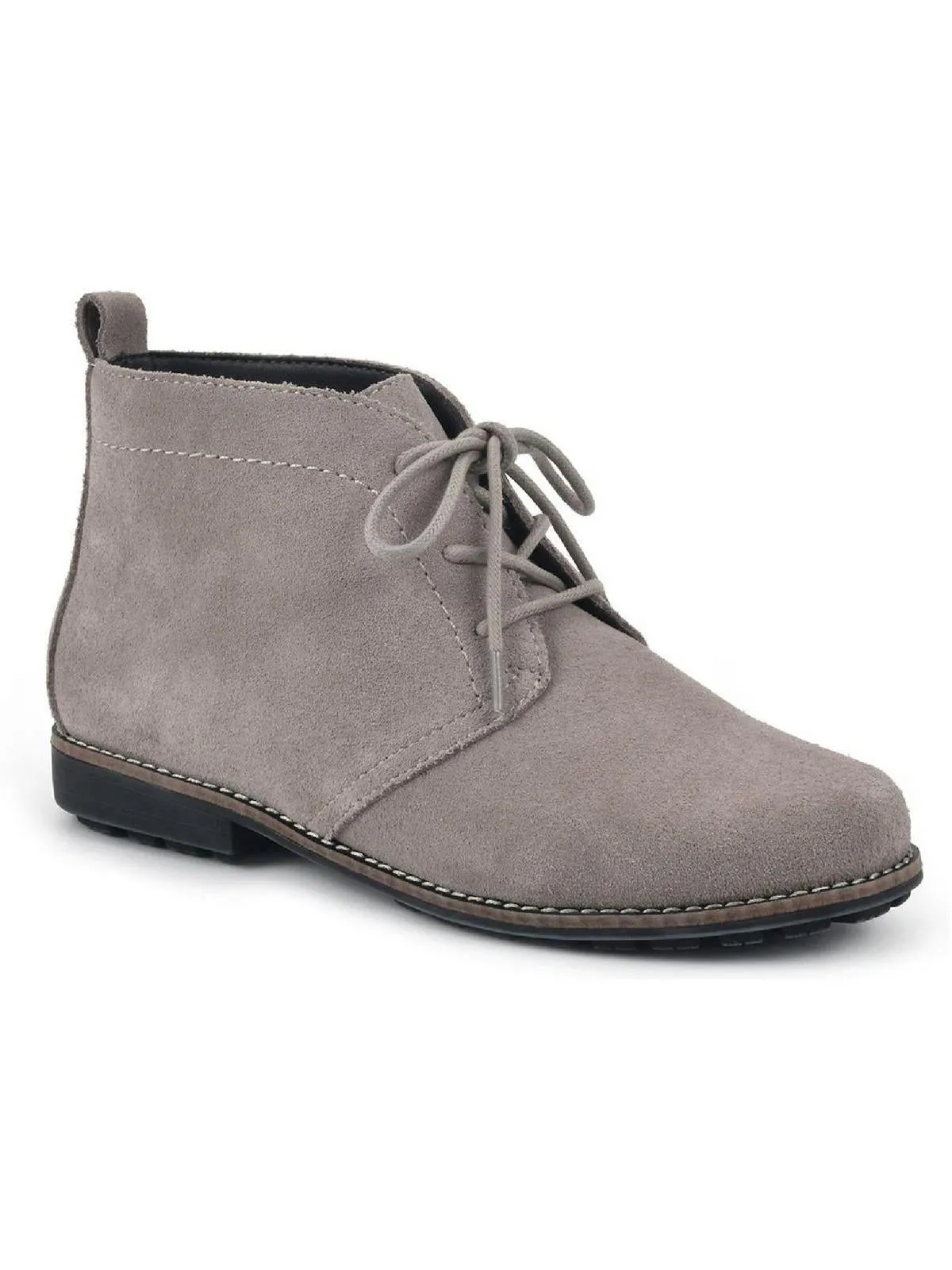 Auburn Womens Suede Lace Up Ankle Boots Classic Comfort Slim Line